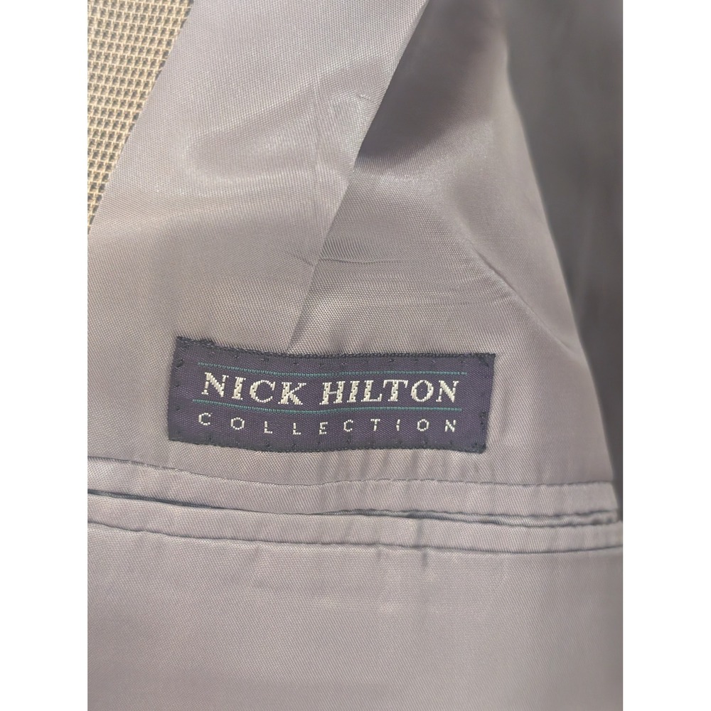 Nick Hilton Collection Mens Plaid Blazer Gray Mark Shale Sport Coat 48 L - Picture 2 of 6